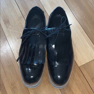 Zara platform sole oxfords